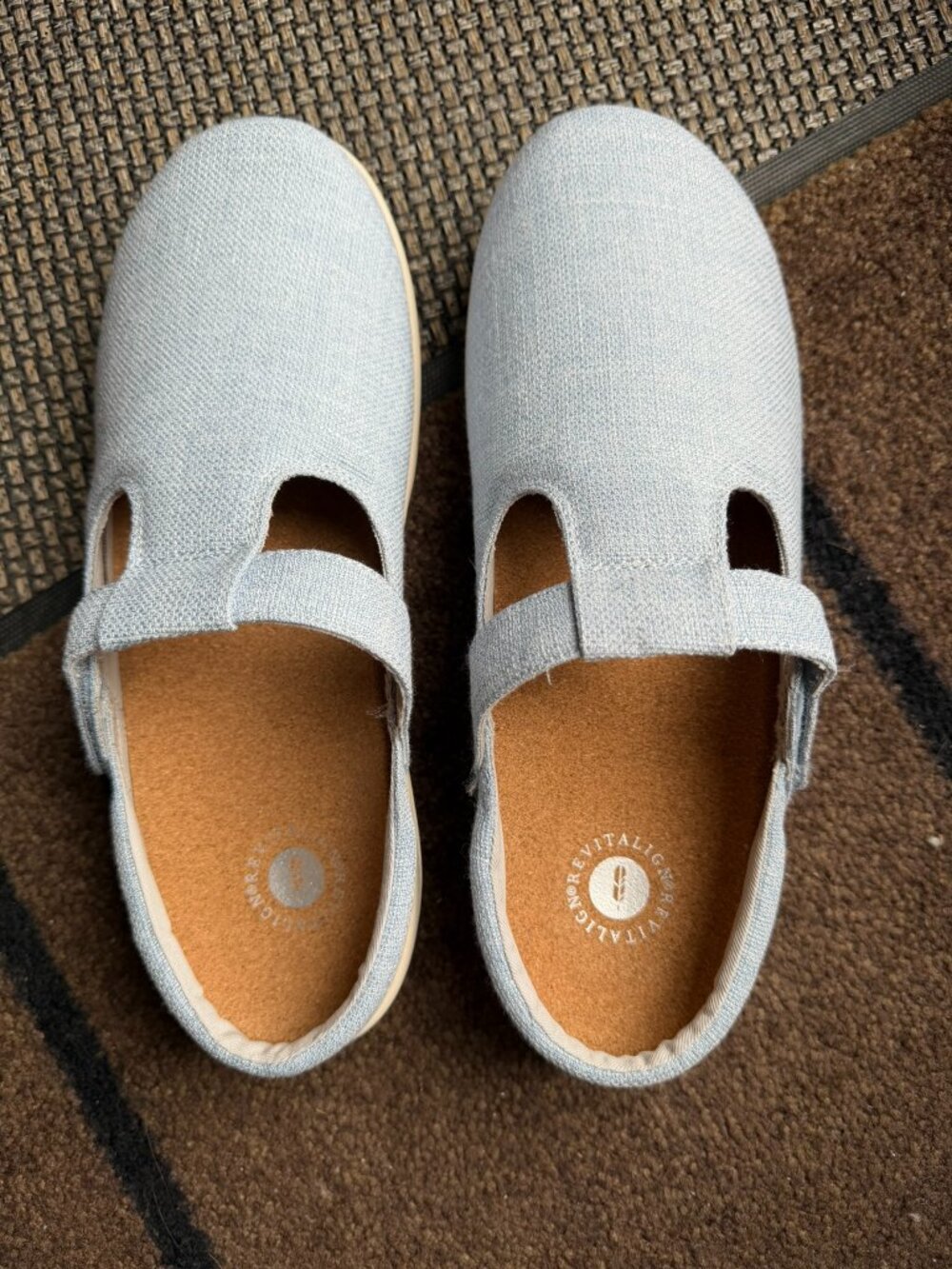 Waco Shoes REVITALIGN Blue Canvas Kingston Mary Jane size 12 NWOT